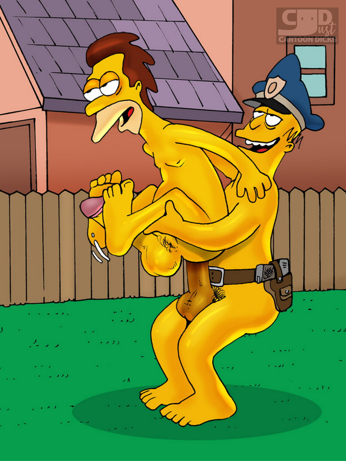 Simpsons cartoon lovers enjoy hot gay footjob - Just Cartoon