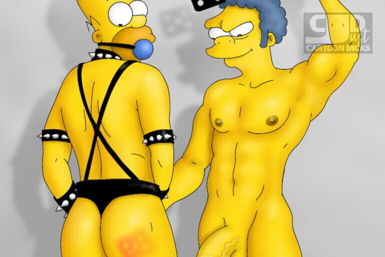 Rough hentai spanking by simpsons gay lovers